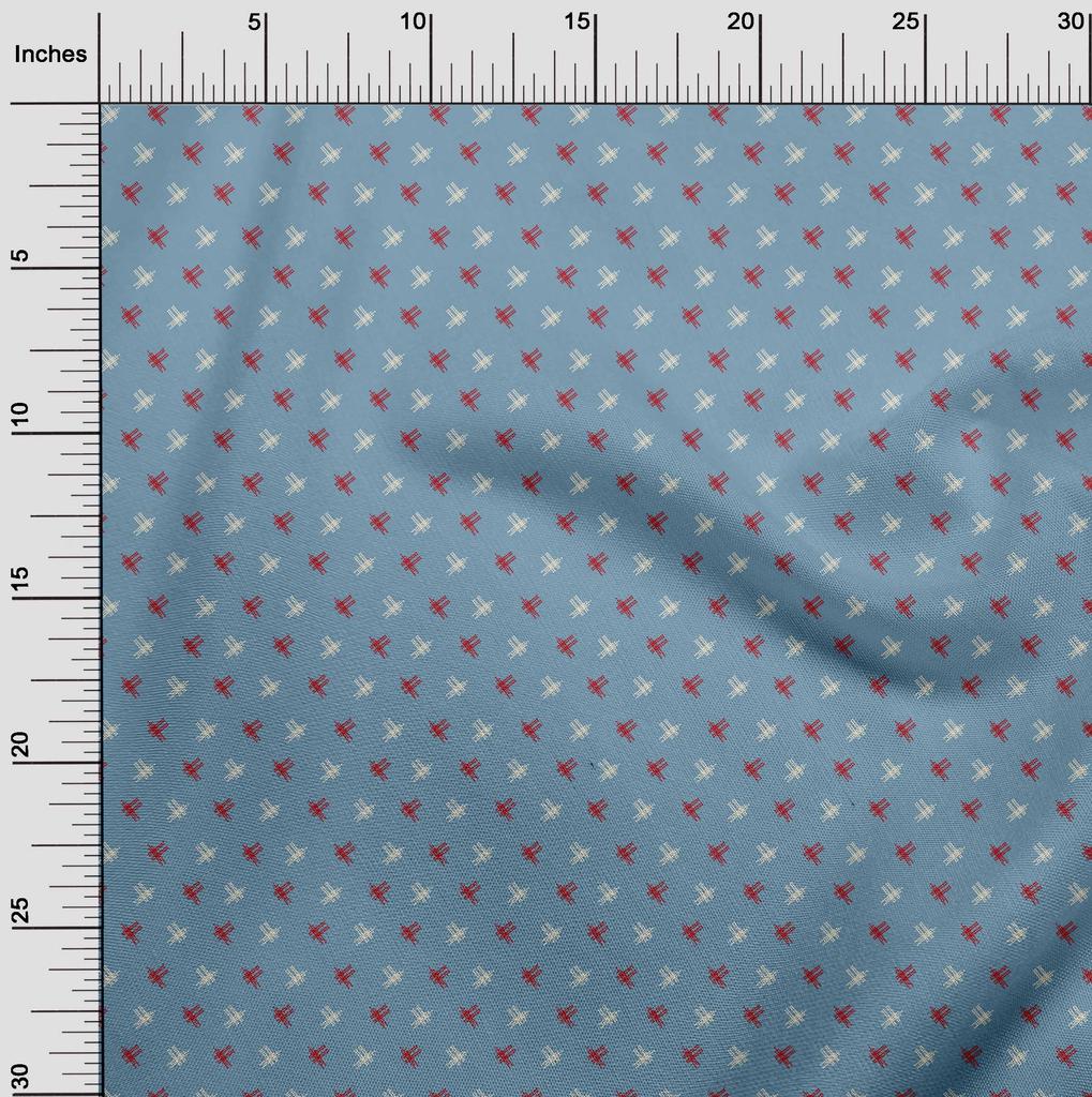 oneOone Cotton Flex Fabric Hash Sign Kasuri Print Fabric BTY 40 Inch Wide