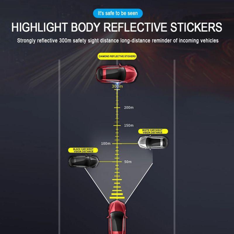 8PCS New Carbon Fiber Car Door Bowl Handle Reflective Paint Anti-collision sticker General-Purpose 3D Carbon Fiber Car Sticker