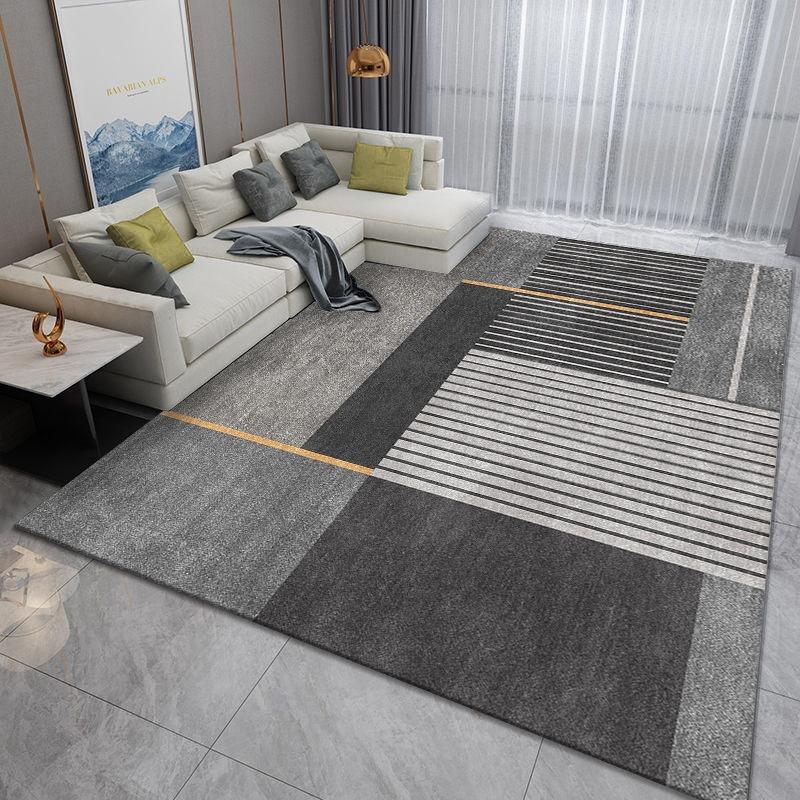 Modern Geometric Pattern Living Room Carpet Indoor Rug Home Decor Mat Houndstooth Striped Floor Mat for Living Room Bedroom