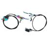 Hydraulic Disc Brake Set Aluminum Alloy 4 Piston Front and Rear Bilateral Hydraulic Brake for Mountain Bike
