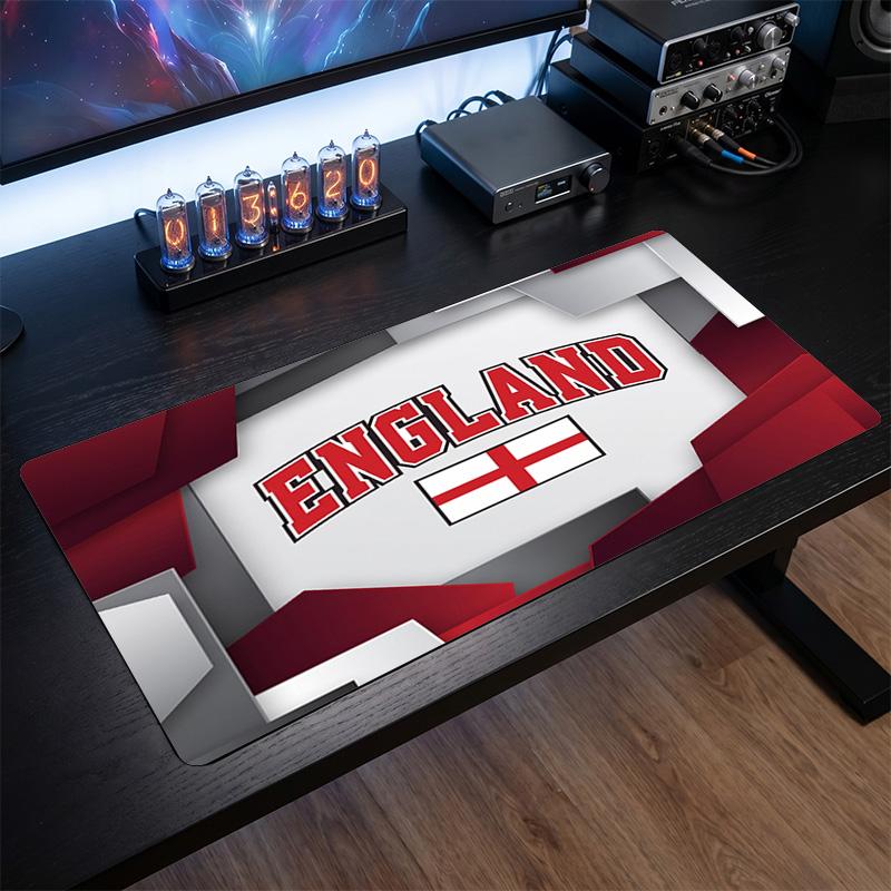 England Football Crest Mouse Pad, Extended Non Slip Rubber Desk Mat for Gaming Office Laptop Fan Gift