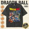 Hot Sale Dragon Ball Graphic Print T-Shirt Men Women Vintage Washed Cotton Summer New Tee Streetwear Y2K Harajuku Fashion Casual Oversized Top