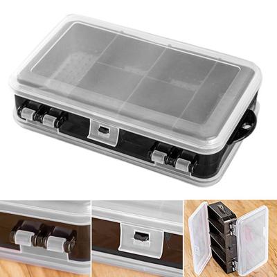 Caja de almacenamiento de herramientas de joyería transparente, 10 rejillas, piezas de tuercas de tornillo, caja de almacenamiento de cuentas