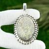 Natural Fossil Coral Gemstone Pendant 925 Sterling Silver Jewelry For Women