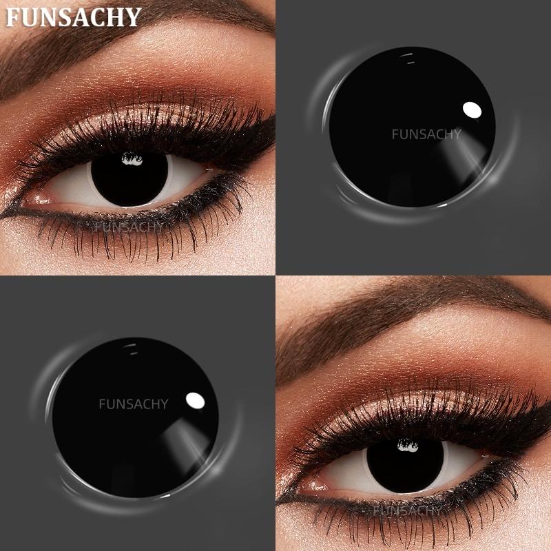 FUNSACHY 1 Pair Colored Contact Lenses for Cosplay Red Vampire Cosplay Halloween Party Makeup Softlens Anime Coser Accessories
