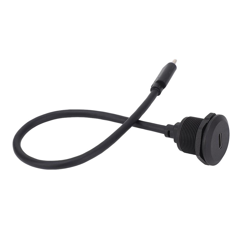 Panel Mount Extension Adapter Cable 5Gbps Type C 3.0 Male To Female Flush Mount Adapter 20V 3A