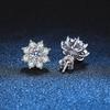 0.3-0.5ct Moissanite Earrings for Women Lab Grown Diamond Ear Studs 925 Silver Fine Jewelry Gift