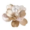 Artificial Poinsettia Flowers Christmas Tree Ornaments Velvet Glitter Magnolia Stems Floral Picks for Xmas