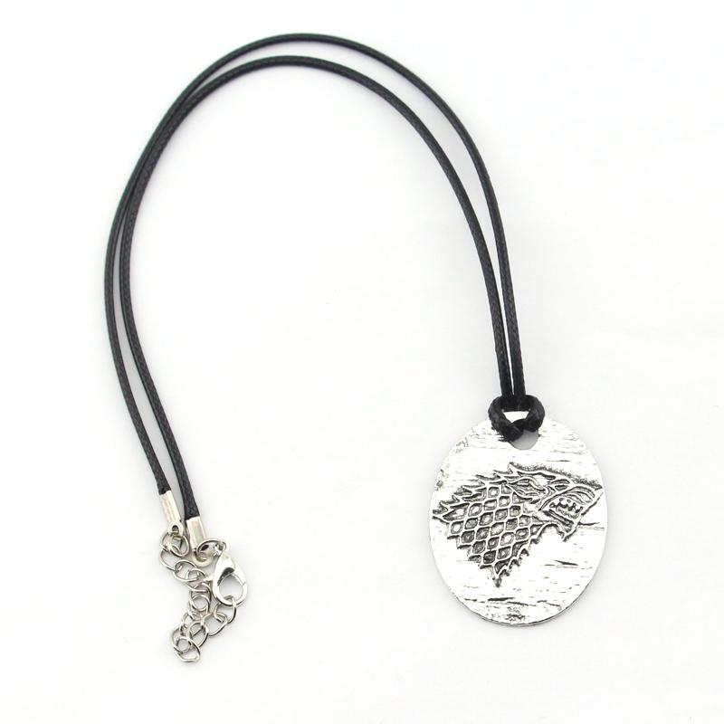 Serie TV Lupo Stark Trono portachiavi Inverno Sta Arrivando Collana con Ciondolo Vintage Logo 3D Famiglia Stark Gioielli Souvenir Regalo