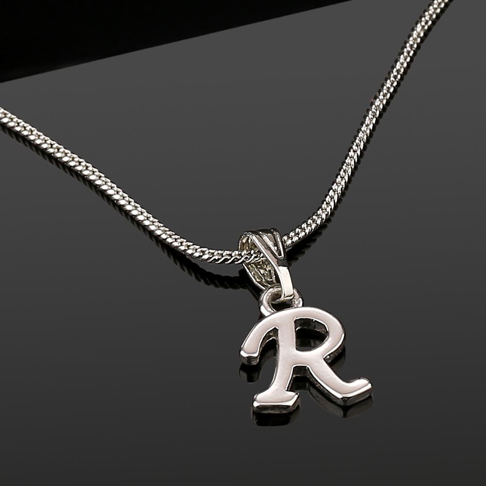 

Estele Valentine gift - Подвеска Intital R Letter с родиевым покрытием для женщин