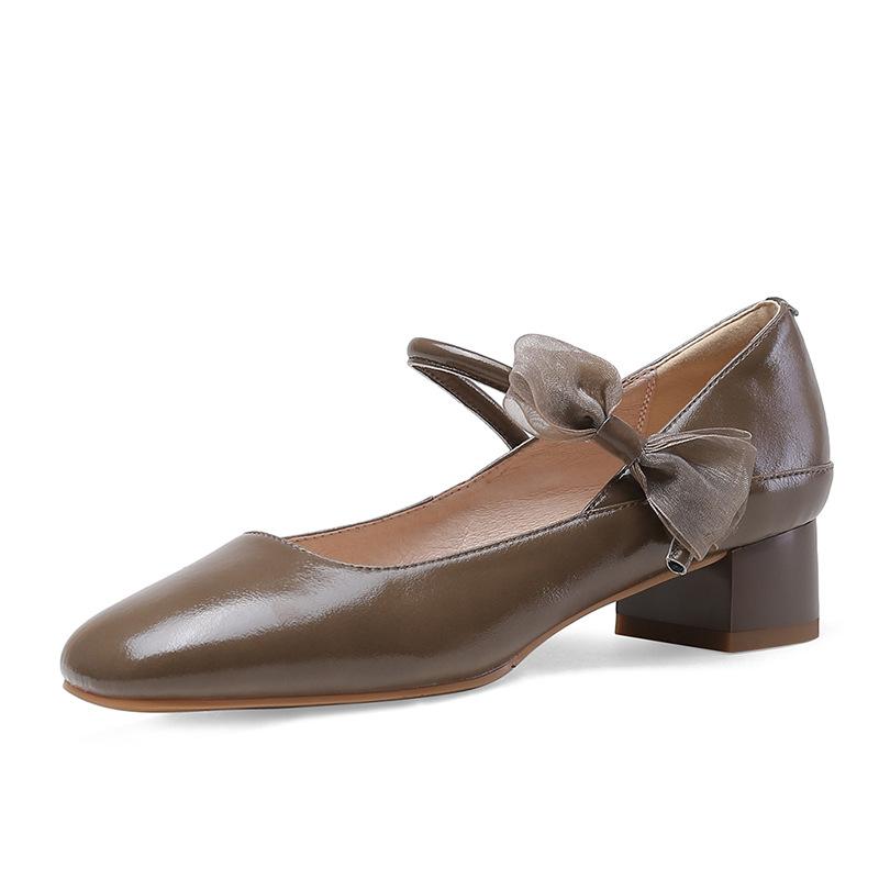 Fashion 2024 High Heels Women Pumps Sexy Nightclub Wedding Casual Shoes Round Toe Parties Dress Slip-on Summer Flock Shallow Square Heel
