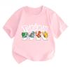 Potdemiel Estate Nuova T-shirt in Puro Cotone con Stampa Pikachu per Bambini, Ragazzi e Ragazze, T-shirt per Bambini Comoda e Traspirante