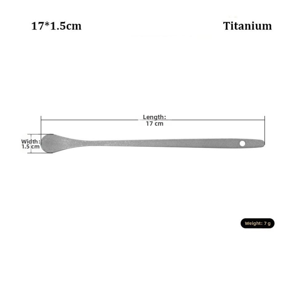 Titanium/ Stainless Steel Coffee Tea Stirring Spoon Mini Portable Mixing Spoon Long Handle Ice Cream Dessert Spoons