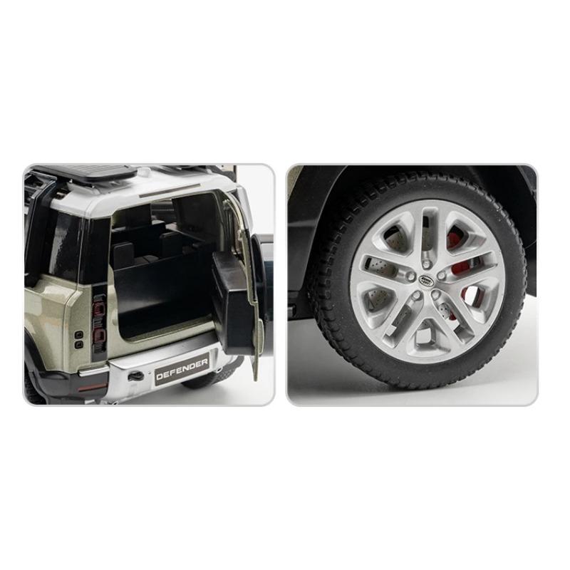 1/18 Range Land Rover Defender SUV Alloy Car Model Diecast Simulation Metal Off-road Vehicle Car Model Sound Light Kids Toy Gift