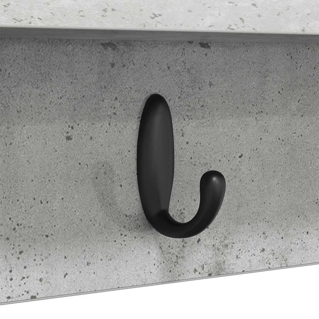 Wall Mounted Nightstand Wall Bracket Concrete Gray