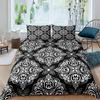 Adults Black Damask Duvet Cover Set KingAntique Victorian Baroque Bedding Set Gothic Vintage Floral Bohemian Exotic Quilt Cover