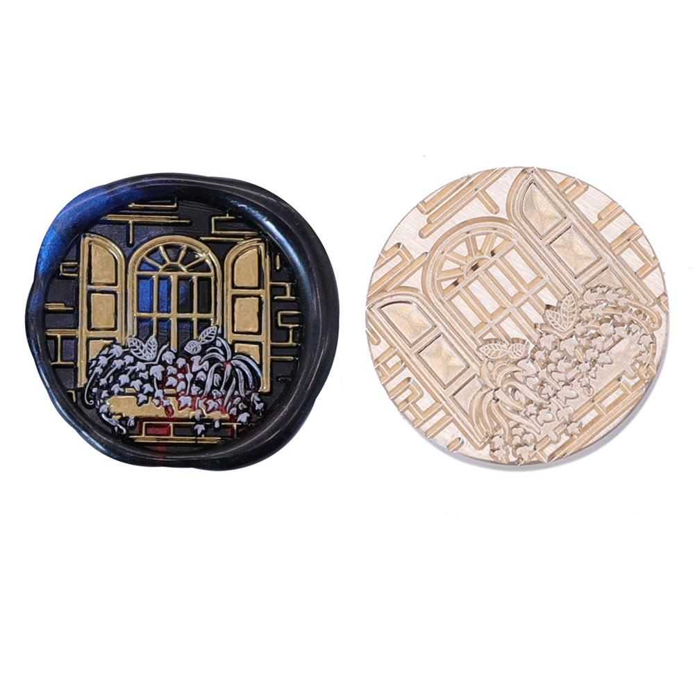 Wax Copper Head Window Pattern Series Vintage Craft Sealing Stamp Head For Cards Envelopes Wedding Invitations Gift Packaging