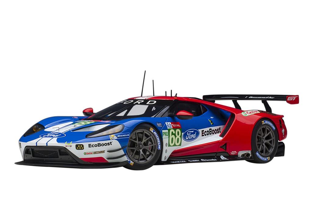 AUTOart 1/18 Scale Scale Model 81912 Ford GT 2019 #68 Le Mans 24 Hours LMGTE Pro Class Blue/White/Red