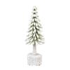 Mini Christmas Tree Artificial Bottle Brush Tree With Wooden Base Small Snow