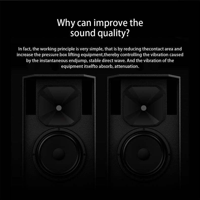 Speakers Spike Pads With Non-Slip Rubber Rings Applicable to Speakers, Subwoofers, Home Theater, Turntable DAC Feet Pad