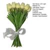 10Pcs Tulip Flower LED Lights USB Powered Warm Glow Faux Flower Lamp for Bedroom Living Room Wedding Decor Creative Ambient Night