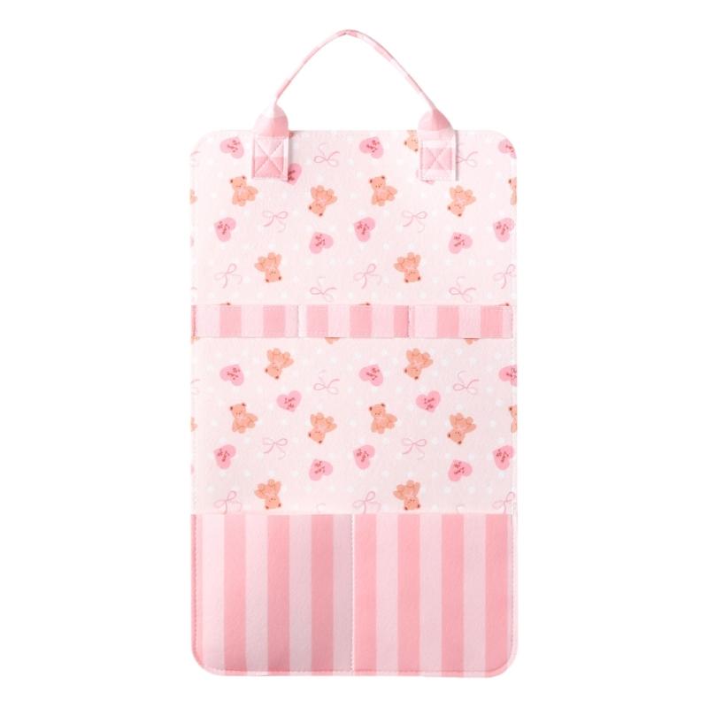 

Interactive Pet Toy Storage Pouches Pet Friendly Cats Toy Storage Bag Easy to Use Fabric for Organized Home Spaces 1 рожевий