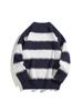 Men's Loose Striped Color Block Round Neck Knitwear - Autumn/Winter 2025 Collection