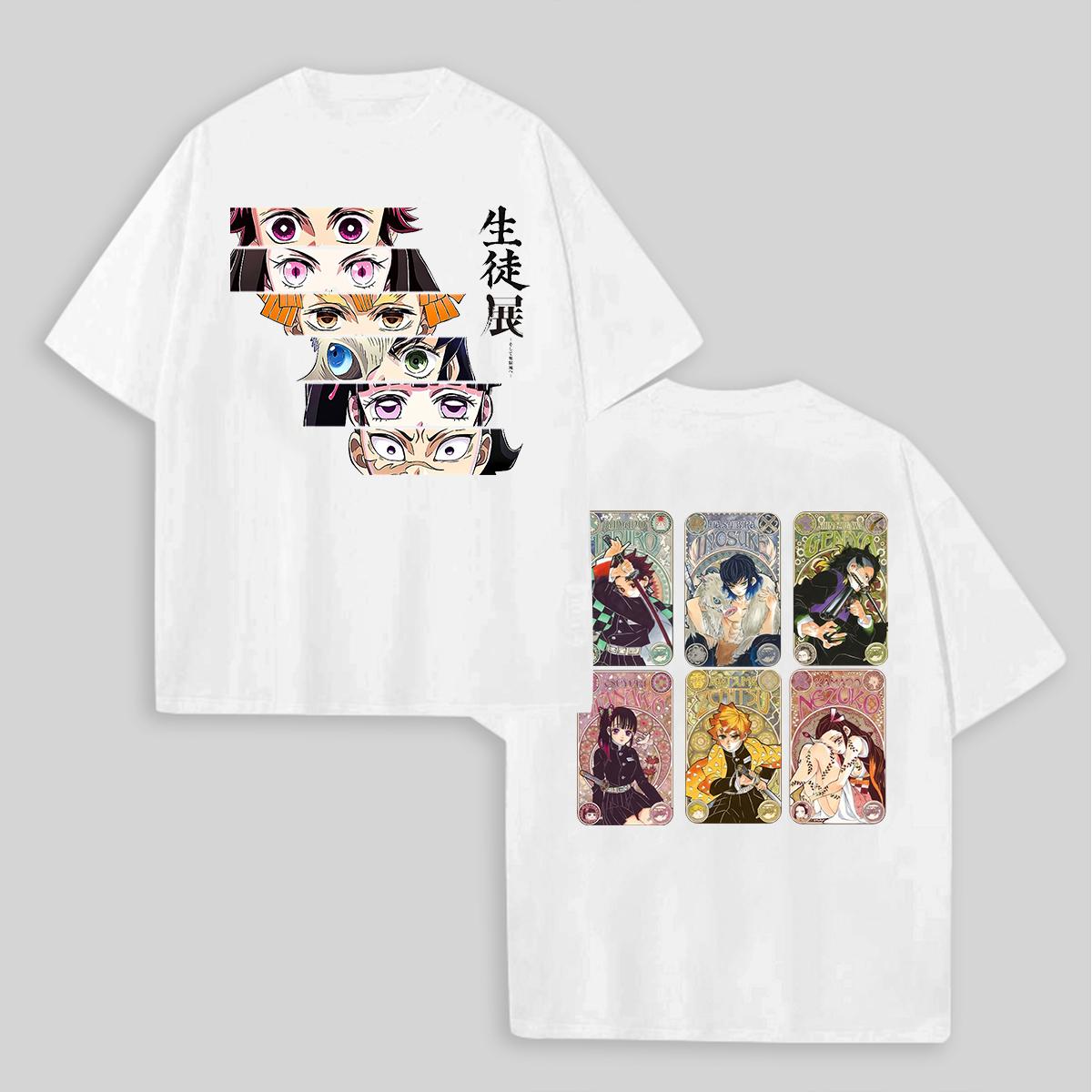 2026 summer New pure cotton Demon Slayer pattern Loose trend Short Sleeve leisure Tshirt Pure Cotton Round NeckTopTrendy shirt M