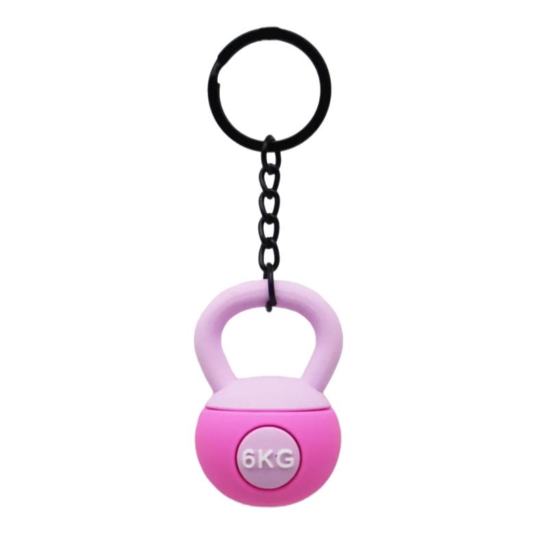 3D Kettlebell Keychain Bag Accessory Portable Kettlebell Keychain Pendant Keyrings Charm For Decorating Keys And Bags