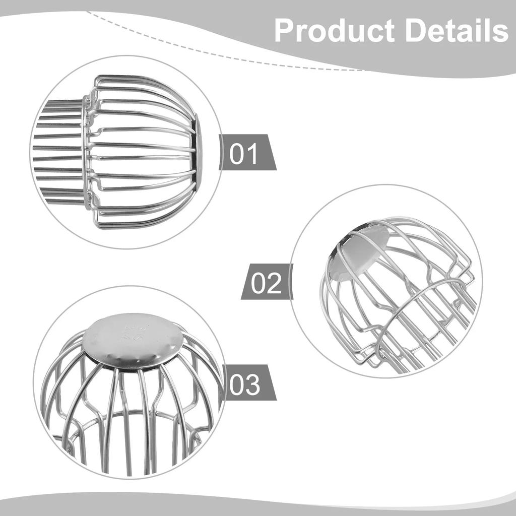 1pcs Stainless Steel Gutter Leaf Guard Cover Mud Trap Guards Drain Pipe Filter Quick Drainage Clog Prevent Hardware