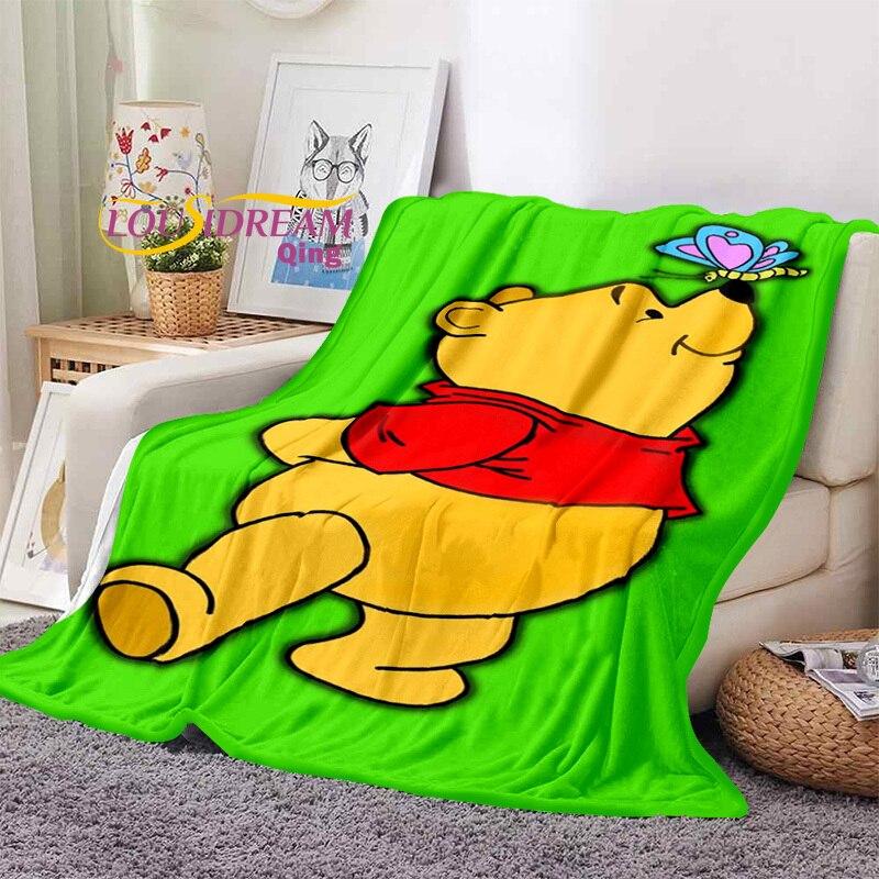 

Winnie the Pooh Printed Blanket Flannel Blanket Bed Throw Soft Cartoon Printed Bedspread Bedspread Sofa Blanket 75x90cm