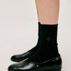 DEPOUND Mercerized Cotton Logo Socks - Black