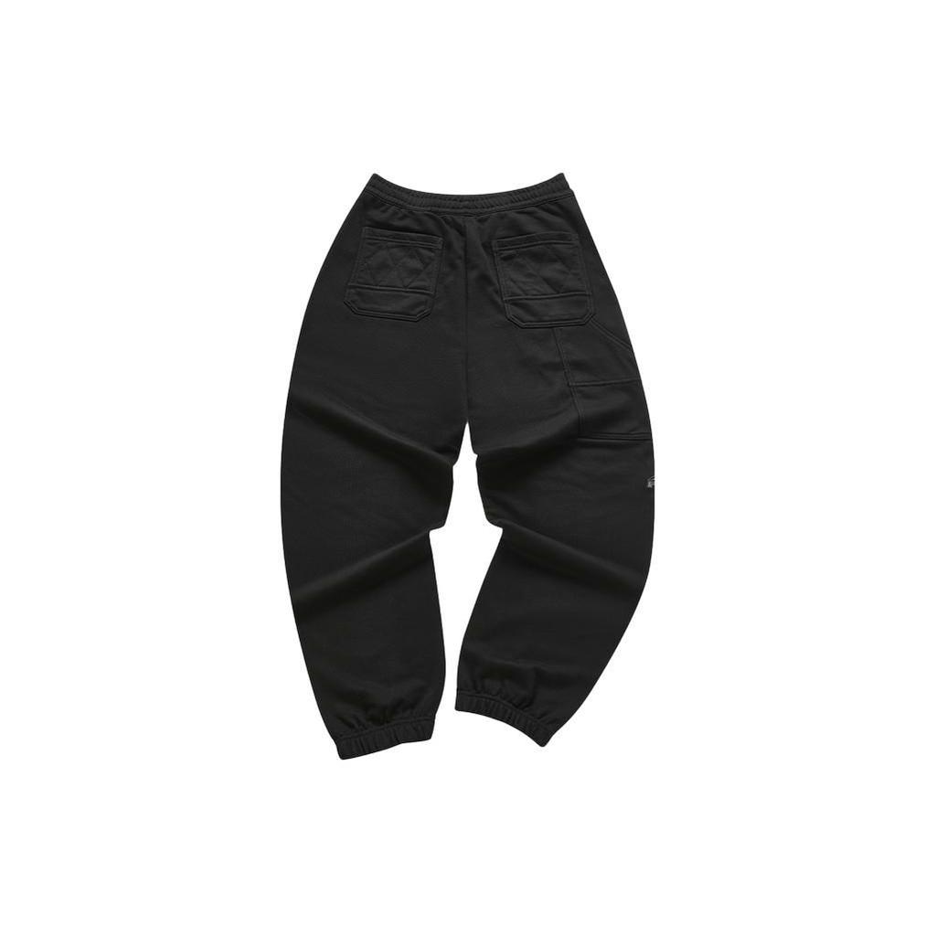 FILA Fusion Workwear Mid-Rise Drawstring Fashion Cuffed Casual Knit Sports Pants Men bottoms Black T11M413603F-BK