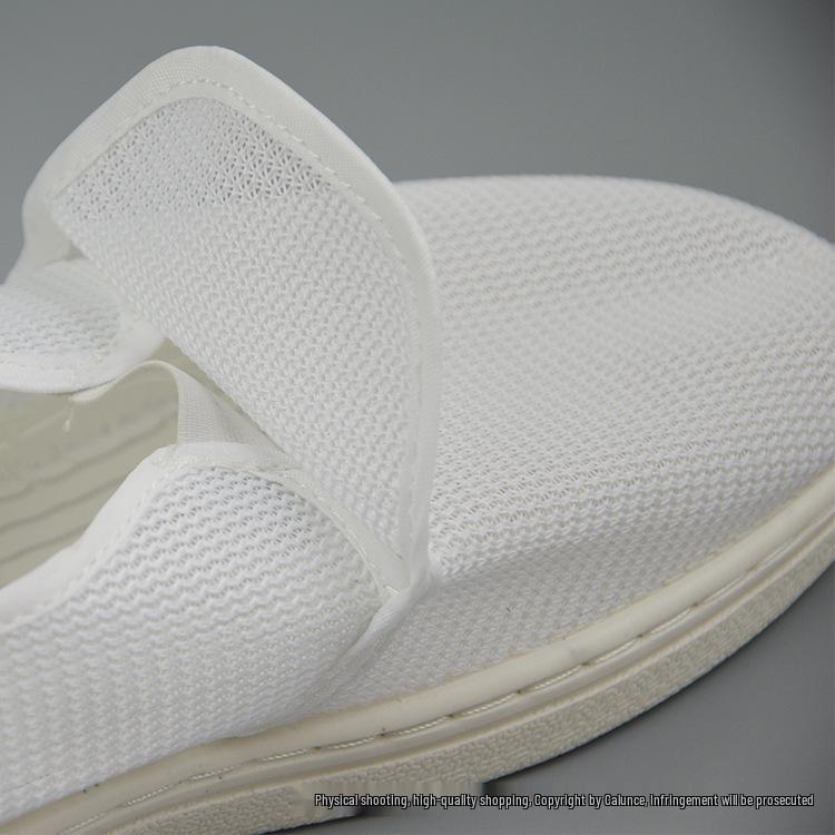 Antistatische weiße PVC-Netzschuhe mit Frottee-Zwischensohle