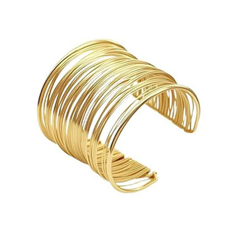 Trendy Geometric Multi-layer Metal Bracelet: High-end, Fashionable European & American Style