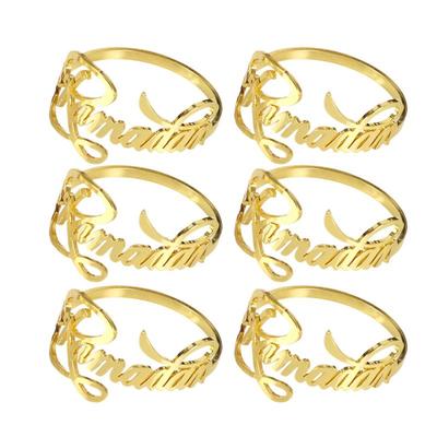 Goldene Serviettenringe Halter für Servietten Dekorative Schnallen Tischdekoration Für Hochzeitsessen Zubehör