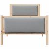 Bed Frame with Headboard Light Grey 90 x 190 cm Fabric