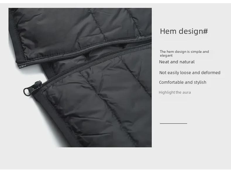 Geacă scurtă cu glugă pentru bărbați de marcă - Toamnă/Iarnă, Guler înalt, Stil subțire