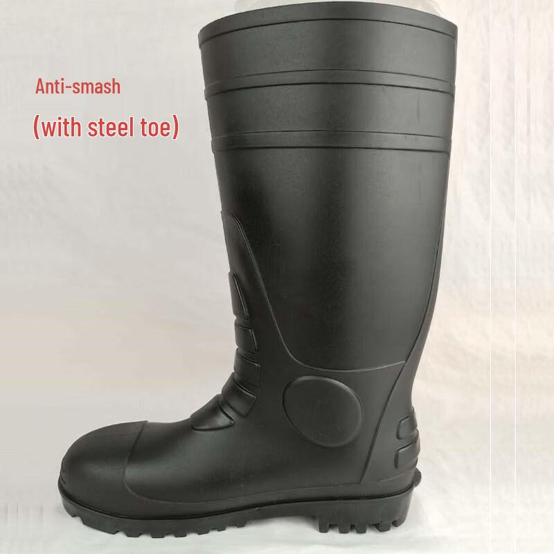 Gienz High-Top PVC Steel Toe Safety Work Rain Boots 36-47