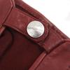 Great HERMES Gloves Serie Button Driving Gloves Bordeaux Lamb Leather Women 6.5 Used