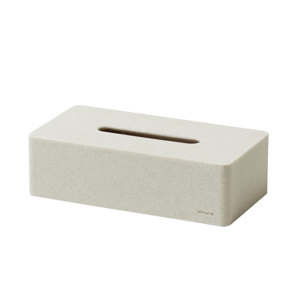

ideaco box tissue case stone sand white box grande