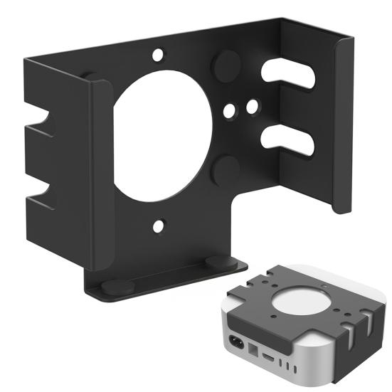 Mini Desktop Computer Metal Mount Heavy Duty Anti-Slip Behind Monitor Under-Desk Mini Computer Holder Stand PC Accessories