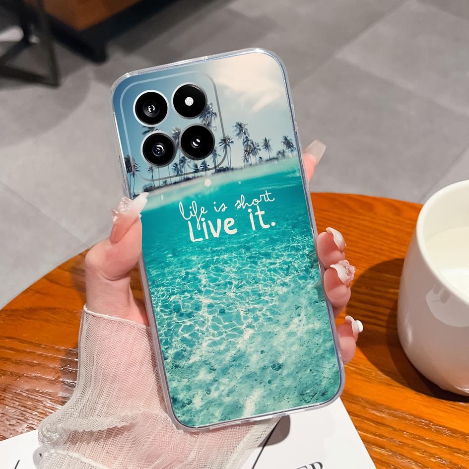 Phone Case Cover For Xiaomi Poco X6 F5 14 Pro C50 C51 Capa Fruit Pattern High Quality TPU Soft Silicone Shockproof Transparent Bumper For Xiaomi Shell