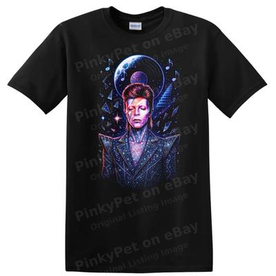 Camiseta Retro Lenda do Rock Camiseta Gráfica de Capa de Álbum de Música Cósmica