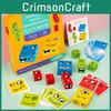 Colorful Face Changing Cube Blocks Kids Wooden Toy Logical Think Train Educate