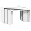 VidaXL Nesting Tables 3 Pcs White Engineered Wood, Nesting Side Table, Stackable Table, Sofa Table, Table 858533