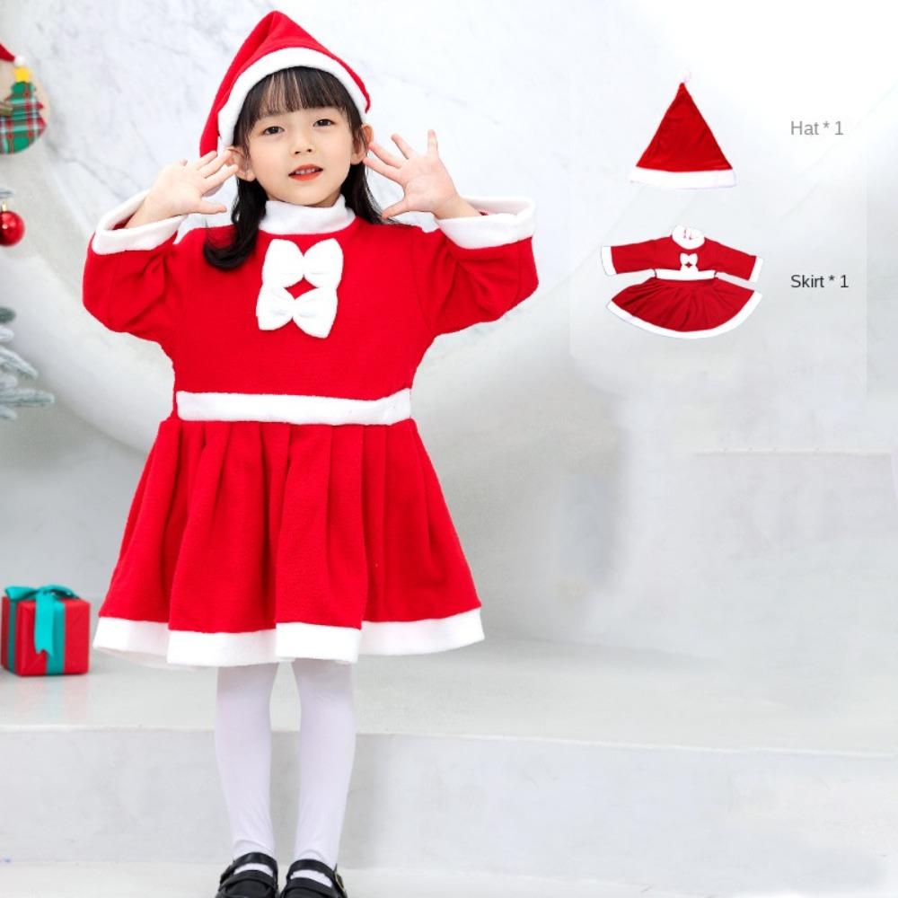 Fleece Children's Christmas Clothes Long Sleeve Kids Cosplay Clothes  Children