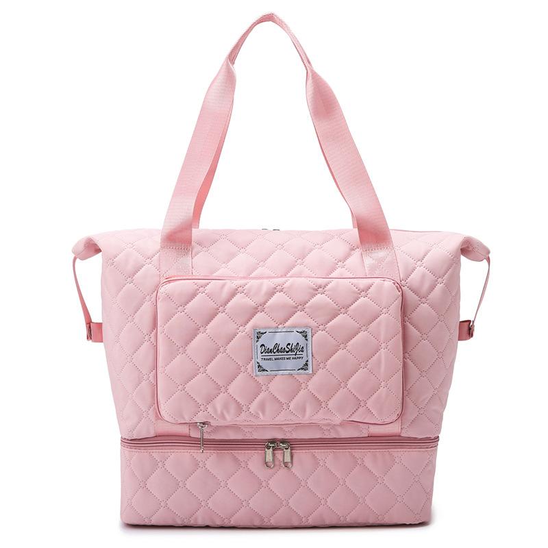 Foldable Wet and Dry Sports Fitness Bag with Shoe Storage Style Diamond Extra-dressing Travel Bag Can Be Used To Cover The Lever