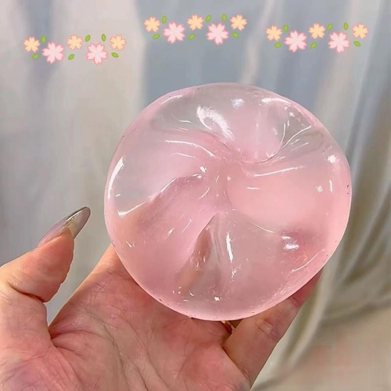 Blue Maltose Squishy Toys Anti Stress Sensory Fidgets Toy Soft Simulated Transparent Blue Maltose Slow-Rebound Decompression Toy