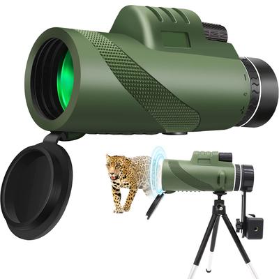 CBNNMK Monocular 80x100 Monocular with Easy Day and Night for Outdoor and Sports Telescope, Anti-Reflection, High-Magnification Wide-Angle Lens,